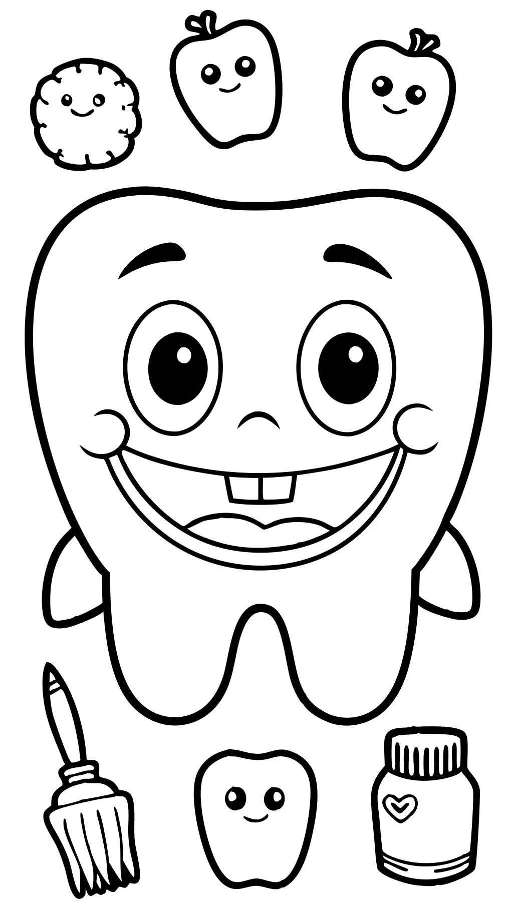 teeth coloring page